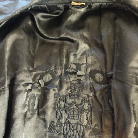 Gold’s Gym Leather Moto Jacket with Belt - Picture 12 of 15